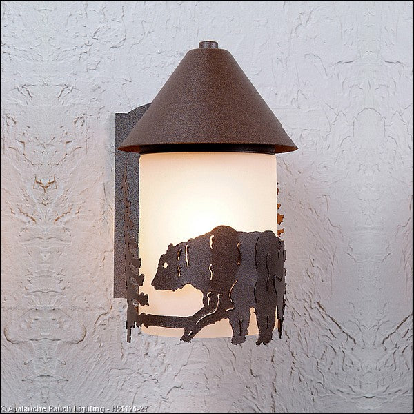 Avalanche Ranch Lighting H51126-27 Denali-Bear One Light Wall Sconce Outdoor Bronze / Dark