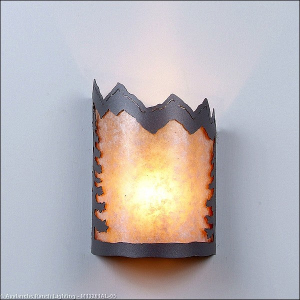 Avalanche Ranch Cascade-Rustic Plain M13201AL-95 Wall Light - Gray Metallic