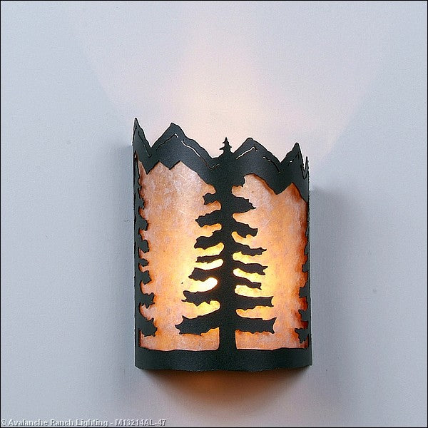 Avalanche Ranch Cascade-Spruce Tree Forest Green M13214AL-47 Wall Light - Forest Green