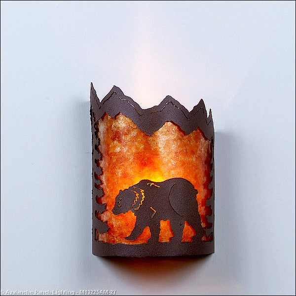 Avalanche Ranch Cascade-Mountain Bear Rustic Brown M13225AM-27 Wall Light - Rustic Brown