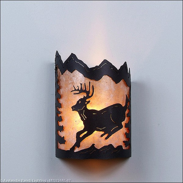 Avalanche Ranch Cascade-Mountain Deer Black Iron M13230AL-97 Wall Light - Black Iron