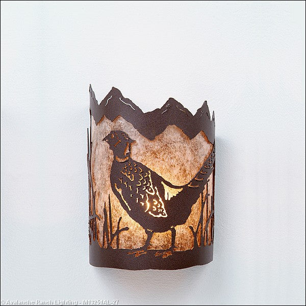 Avalanche Ranch Cascade-Pheasant M13251AL-27 Wall Light - Rustic Brown