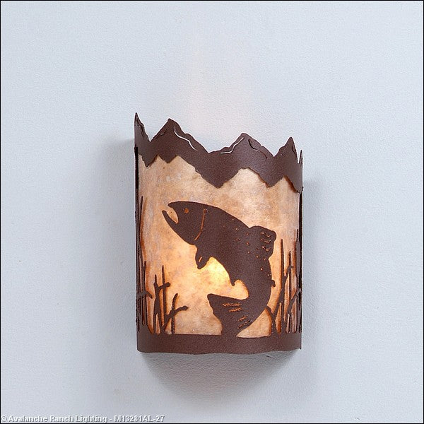 Avalanche Ranch Cascade-Trout Rustic Brown M13281AL-27 Wall Light - Rustic Brown