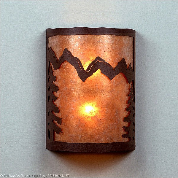 Avalanche Ranch Cascade-Rustic Plain M13301AL-27 Wall Light - Rustic Brown