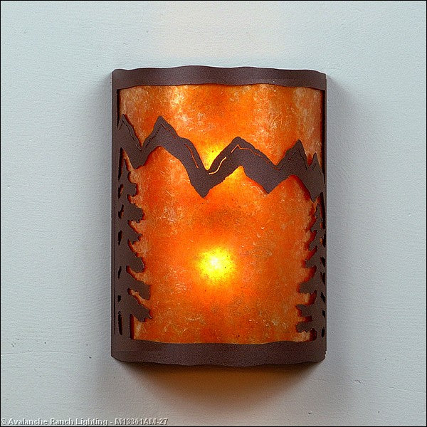 Avalanche Ranch Cascade-Rustic Plain M13301AM-27 Wall Light - Rustic Brown
