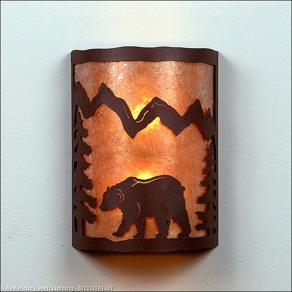 Avalanche Ranch Cascade-Mountain Bear Rustic Brown M13325AL-27 Wall Light - Rustic Brown