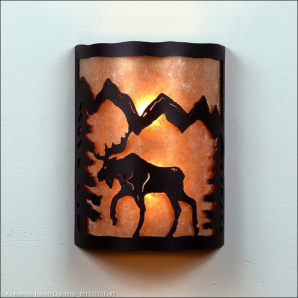 Avalanche Ranch Cascade-Mountain Moose Black Iron M13327AL-97 Wall Light - Black Iron