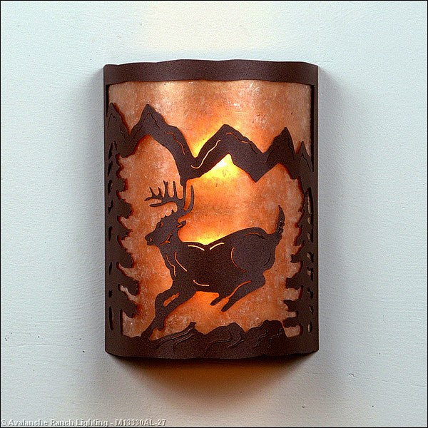 Avalanche Ranch Cascade-Mountain Deer Rustic Brown M13330AL-27 Wall Light - Rustic Brown