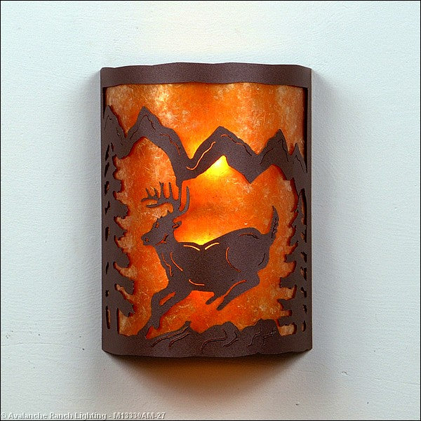 Avalanche Ranch Cascade-Mountain Deer Rustic Brown M13330AM-27 Wall Light - Rustic Brown