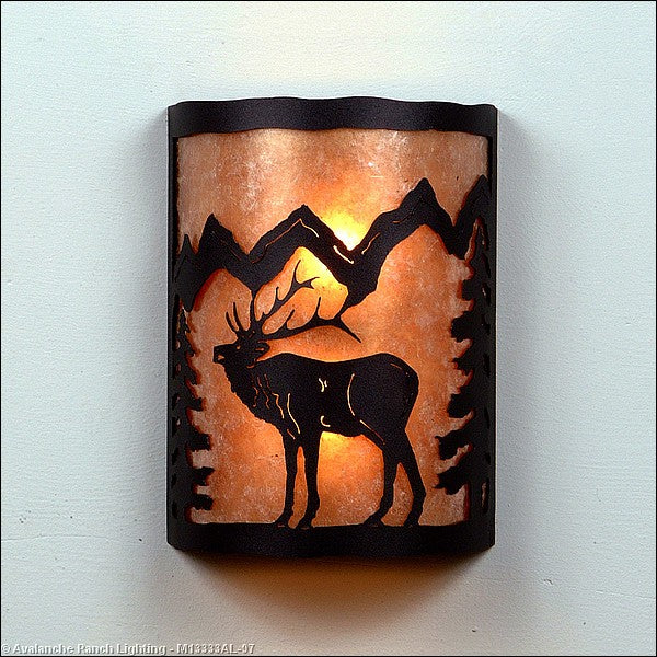 Avalanche Ranch Cascade-Mountain Elk Black Iron M13333AL-97 Wall Light - Black Iron