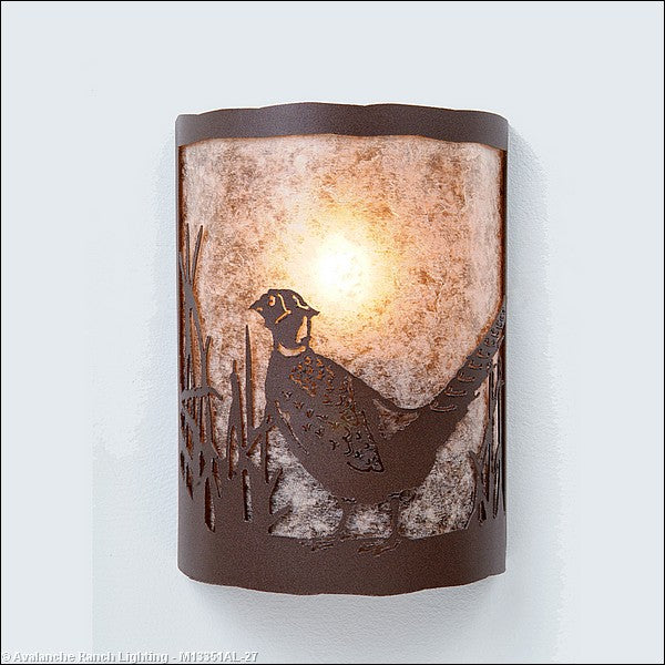 Avalanche Ranch Cascade-Pheasant M13351AL-27 Wall Light - Rustic Brown