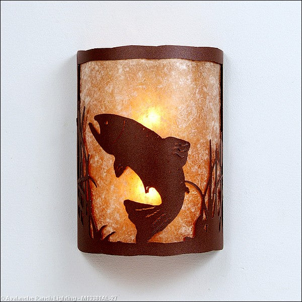 Avalanche Ranch Cascade-Trout Rustic Brown M13381AL-27 Wall Light - Rustic Brown