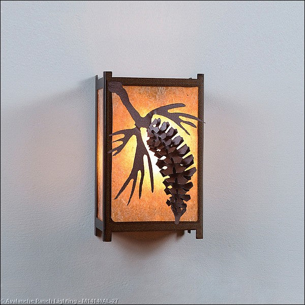 Avalanche Ranch Severn-Spruce Cone M14140AL-27 Wall Light - Rustic Brown