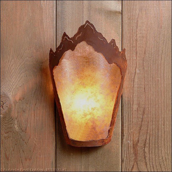 Avalanche Ranch Teton-Rustic Plain M15201AL-02 Wall Light - Rust Patina