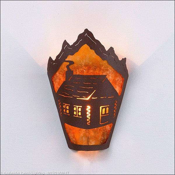 Avalanche Ranch Teton-Cabin M15224AM-27 Wall Light - Rustic Brown