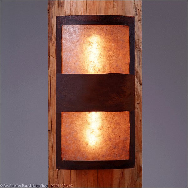 Avalanche Ranch Benton-Rustic Plain M16201AL-02 Wall Light - Rust Patina