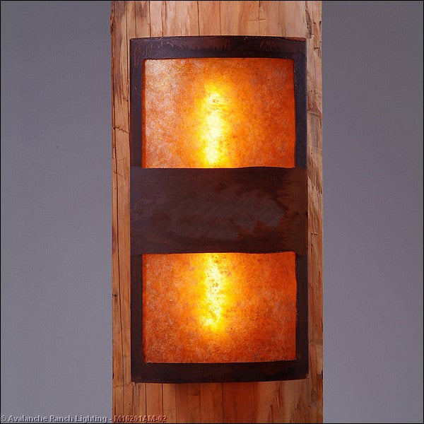 Avalanche Ranch Benton-Rustic Plain M16201AM-02 Wall Light - Rust Patina