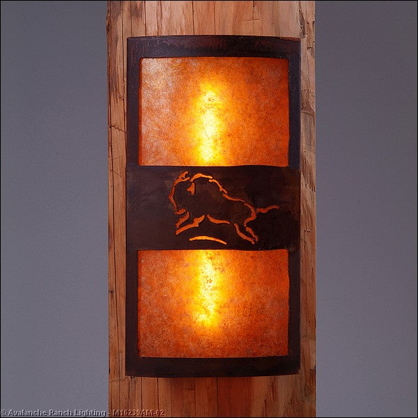 Avalanche Ranch Benton-Bison M16239AM-02 Wall Light - Rust Patina