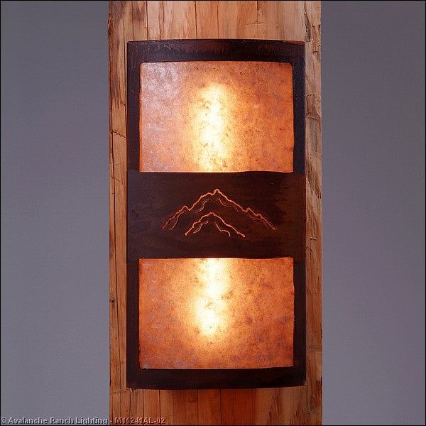 Avalanche Ranch Benton-Mountain Cutout M16241AL-02 Wall Light - Rust Patina