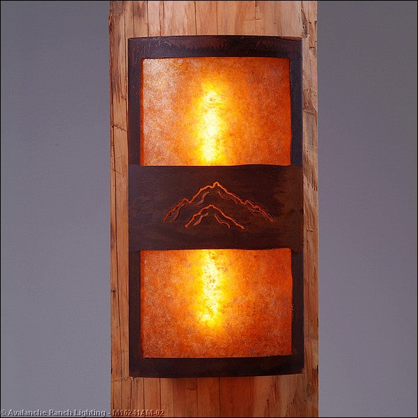 Avalanche Ranch Benton-Mountain Cutout M16241AM-02 Wall Light - Rust Patina