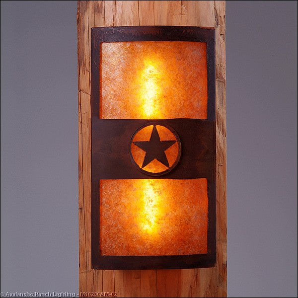 Avalanche Ranch Benton-Texas Star M16256AM-02 Wall Light - Rust Patina