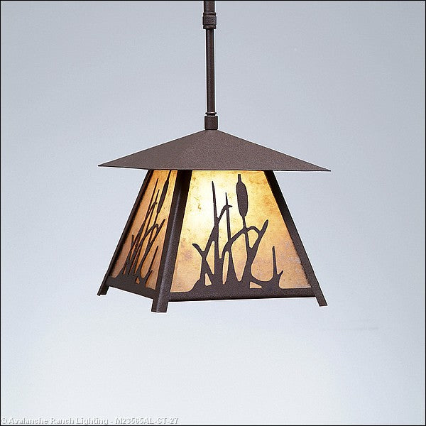 Avalanche Ranch Smoky Mountain-Cattails M23565AL-ST-27 Pendant Light - Rustic Brown