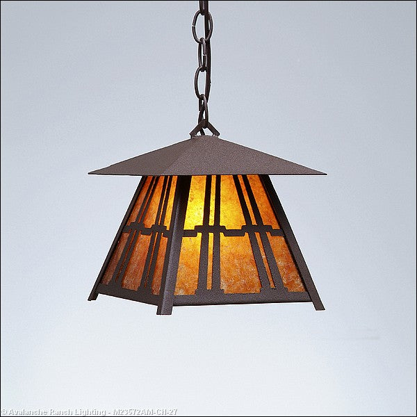 Avalanche Ranch Smoky Mountain-Eastlake M23572AM-CH-27 Pendant Light - Rustic Brown