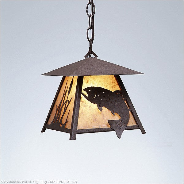 Avalanche Ranch Smoky Mountain-Trout M23581AL-CH-27 Pendant Light - Rustic Brown