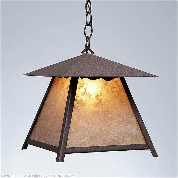 Avalanche Ranch Smoky Mountain-Rustic Plain M23601AL-CH-27 Pendant Light - Rustic Brown