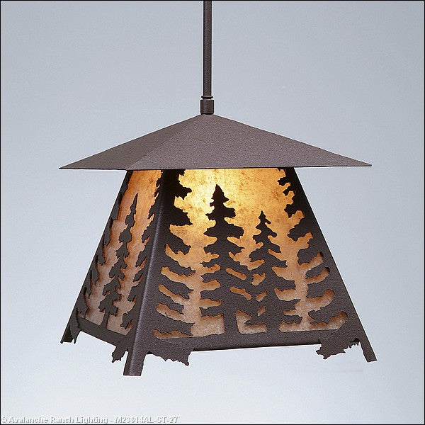 Avalanche Ranch Smoky Mountain-Spruce Tree M23614AL-ST-27 Pendant Light - Rustic Brown