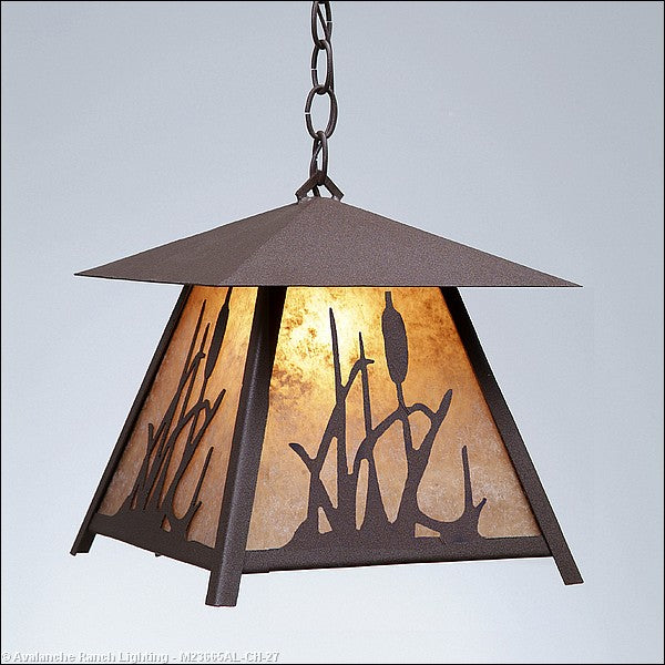 Avalanche Ranch Smoky Mountain-Cattails M23665AL-CH-27 Pendant Light - Rustic Brown
