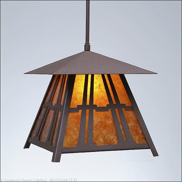 Avalanche Ranch Smoky Mountain-Eastlake M23672AM-ST-27 Pendant Light - Rustic Brown