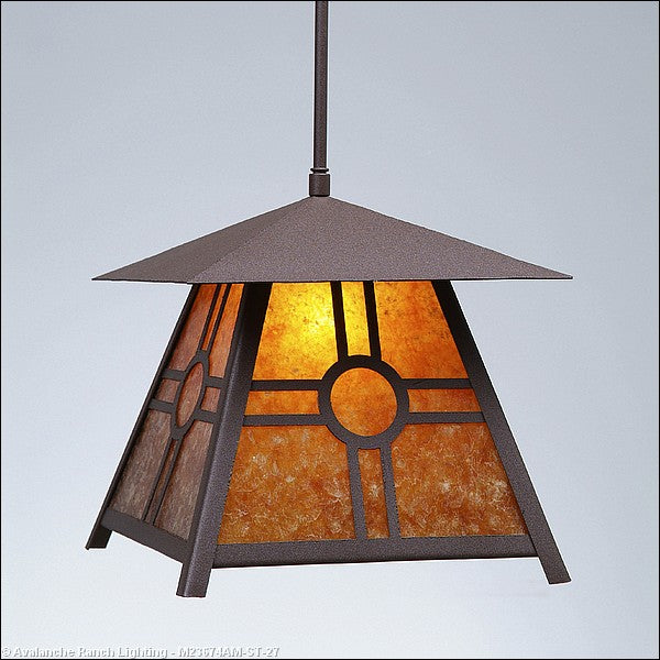 Avalanche Ranch Smoky Mountain-Southview M23674AM-ST-27 Pendant Light - Rustic Brown