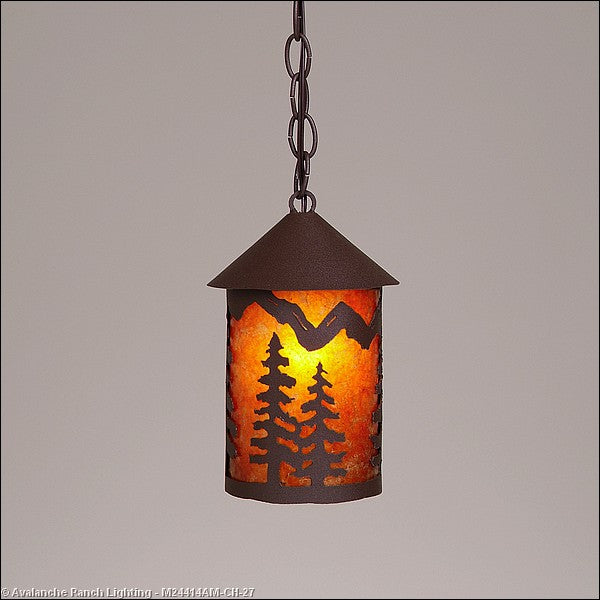 Avalanche Ranch Cascade Lantern-Spruce Tree M24414AM-CH-27 Pendant Light - Rustic Brown