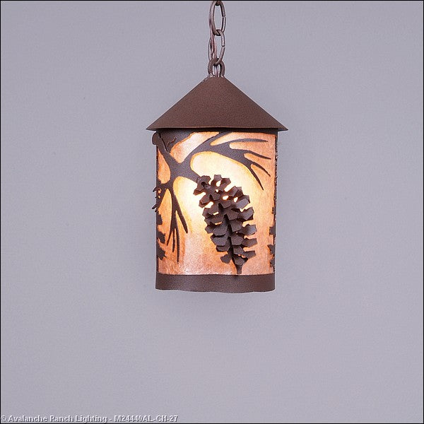 Avalanche Ranch Cascade Lantern-Spruce Cone M24440AL-CH-27 Pendant Light - Rustic Brown