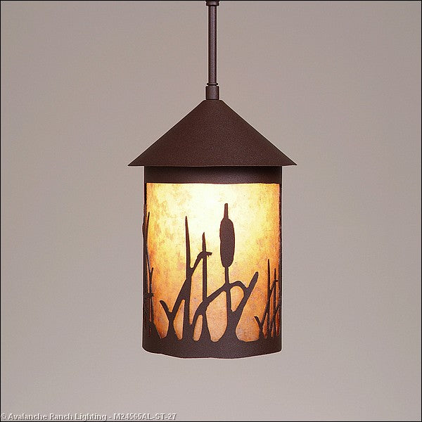 Avalanche Ranch Cascade Lantern-Cattails M24565AL-ST-27 Pendant Light - Rustic Brown