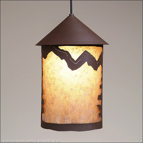Avalanche Ranch Cascade Lantern-Rustic Plain M24601AL-ST-27 Pendant Light - Rustic Brown