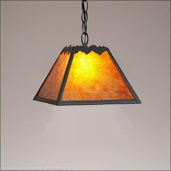 Avalanche Ranch Rocky Mountain-Rustic Plain Forest Green M26301AM-CH-47 Pendant Light - Forest Green