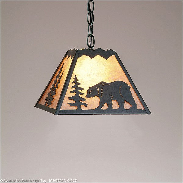 Avalanche Ranch Rocky Mountain-Mountain Bear Rustic Brown M26325AL-CH-27 Pendant Light - Rustic Brown