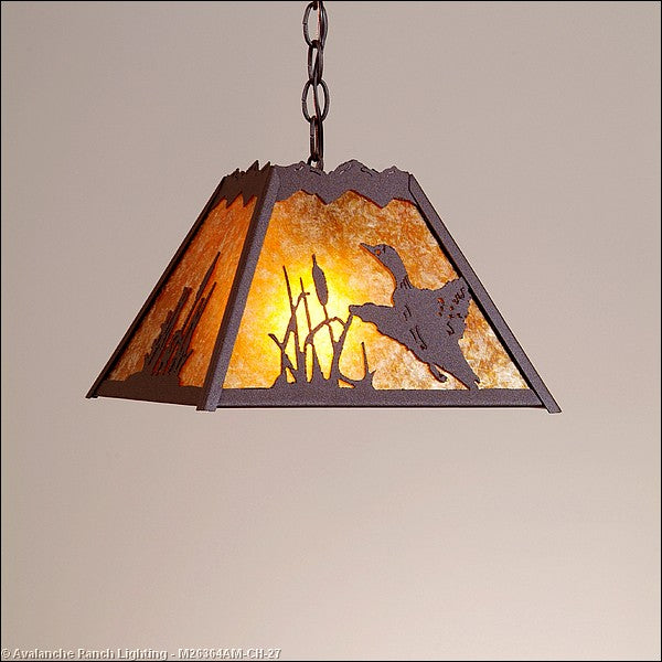 Avalanche Ranch Rocky Mountain-Loon M26364AM-CH-27 Pendant Light - Rustic Brown