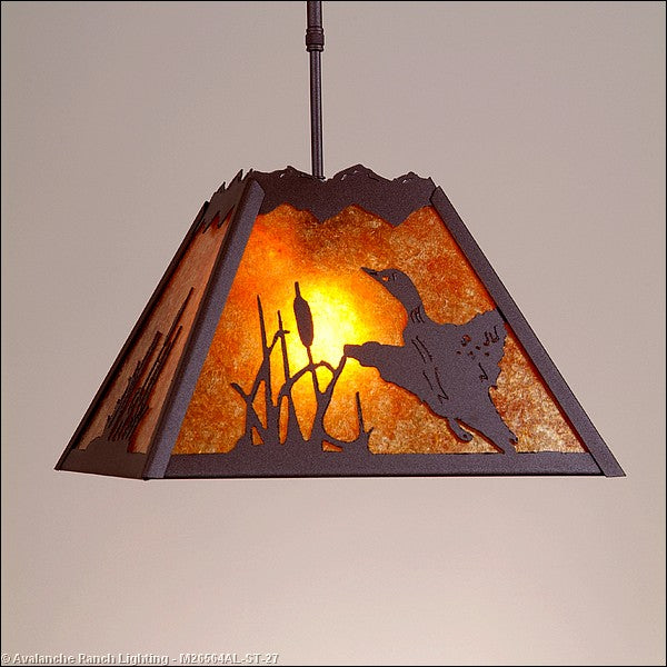 Avalanche Ranch Rocky Mountain-Loon M26564AL-ST-27 Pendant Light - Rustic Brown