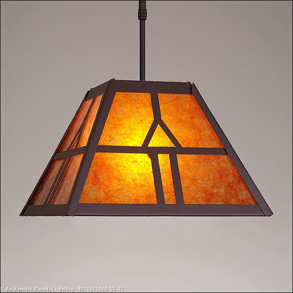 Avalanche Ranch Rocky Mountain-Westhill M26573AM-ST-27 Pendant Light - Rustic Brown