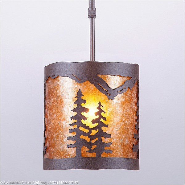 Avalanche Ranch Kincaid-Spruce Tree M29114AM-ST-27 Pendant Light - Rustic Brown