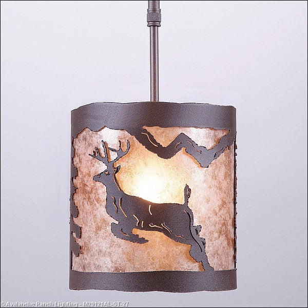 Avalanche Ranch Kincaid-Valley Deer M29121AL-ST-27 Pendant Light - Rustic Brown