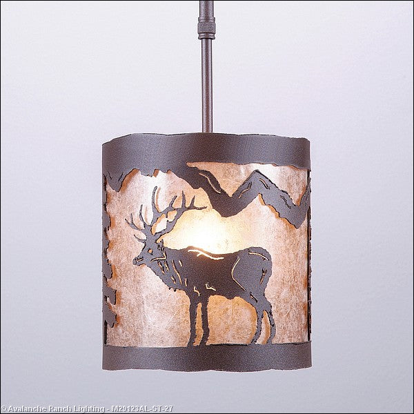 Avalanche Ranch Kincaid-Valley Elk M29123AL-ST-27 Pendant Light - Rustic Brown