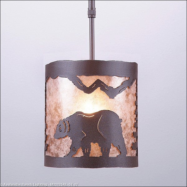 Avalanche Ranch Kincaid-Mountain Bear M29125AL-ST-27 Pendant Light - Rustic Brown