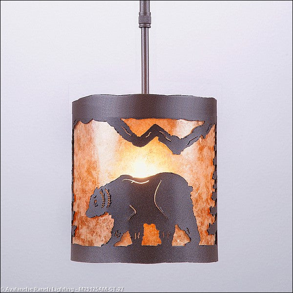 Avalanche Ranch Kincaid-Mountain Bear M29125AM-ST-27 Pendant Light - Rustic Brown