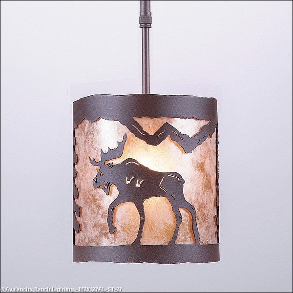 Avalanche Ranch Kincaid-Mountain Moose M29127AL-ST-27 Pendant Light - Rustic Brown
