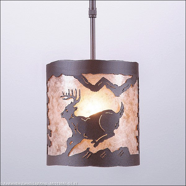 Avalanche Ranch Kincaid-Mountain Deer M29130AL-ST-27 Pendant Light - Rustic Brown