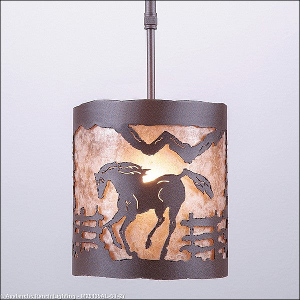 Avalanche Ranch Kincaid-Mountain Horse M29135AL-ST-27 Pendant Light - Rustic Brown